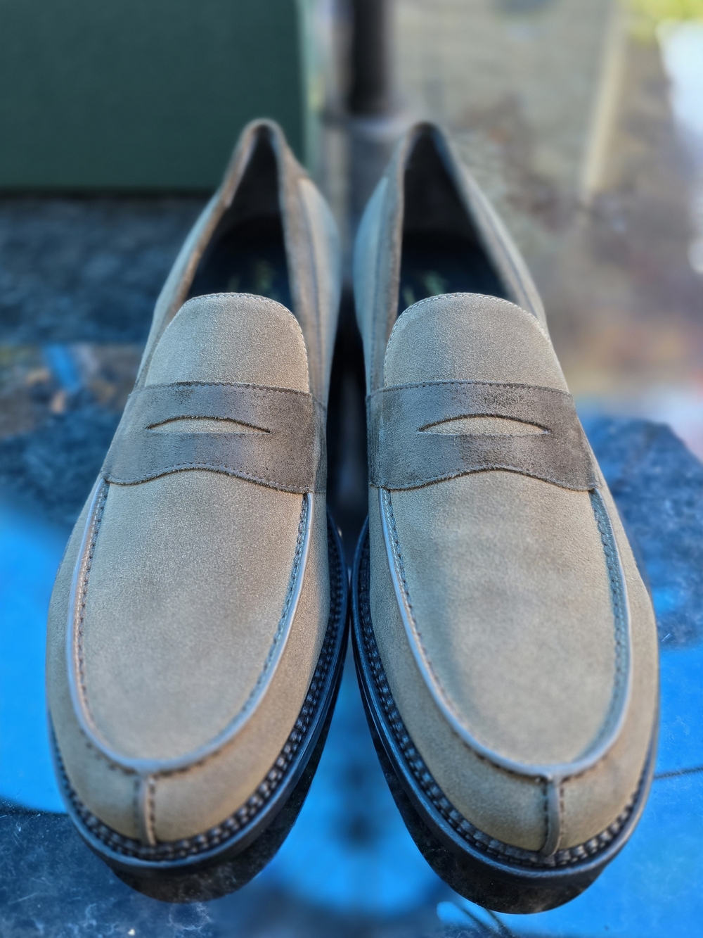 Aime Leon Dore Oliva Suede Penny Loafers